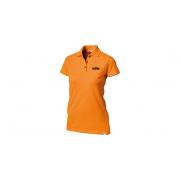 girls racing polo orange