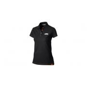 girls racing polo black