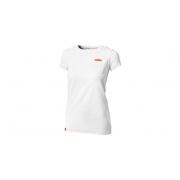girls racing tee white