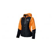 women orange jacket